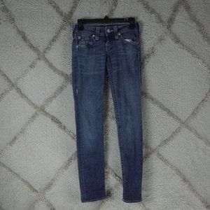 True Religion low-rise skinny jeans size 25 flap pockets